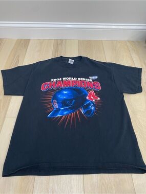 Vintage Y2K 2004 Boston Red Sox World Series Champions Shirt, Size Large